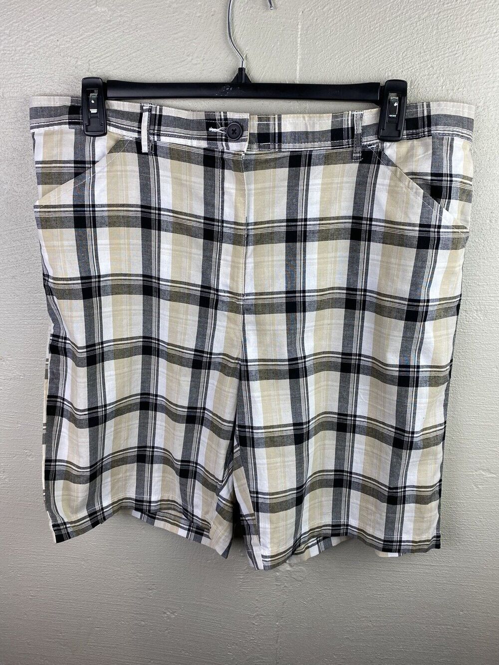 NWT White Stag Plaid Bermuda Shorts Womens Size 18 New With Tags